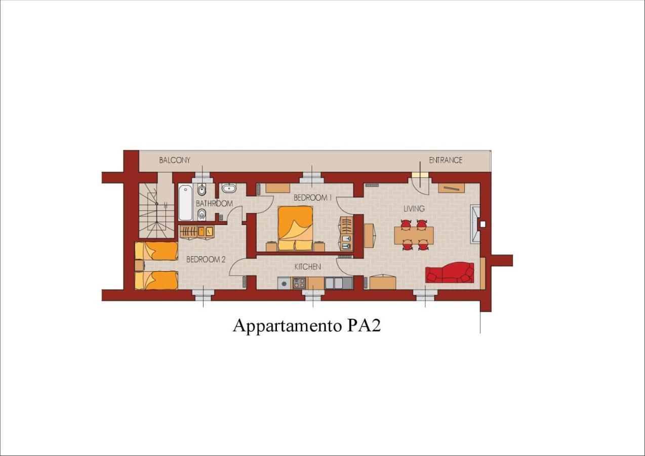 Palazzo Barbo Lägenhet Pumenengo Rum bild